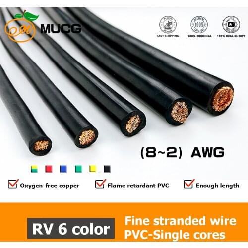 Electric wire code Strand Copper Cable red 600V Electrical wires Wiring PVC cables 8 6 4 2 1 awg 8awg 6awg 4awg 2awg 1awg awge