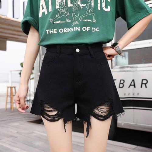 Quality Sexy Ripped Jeans for Korean Style Girls Summer Clothing Women Fashion Trends Streetwear High Waisted Denim Booty Shorts