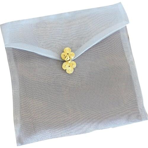Chinese Style Organza bag Silk Pouch Bags For Silk Scarf Chi-pao Embroid Design Packing Bag 24cm x 24cm