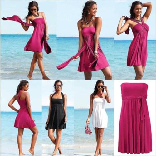 Summer Women Beach Sexy Sling Beach Wear Long Dress Bandage Sarong 2018 Beach Solid Color Cover-ups Swimwear Colorful Styles