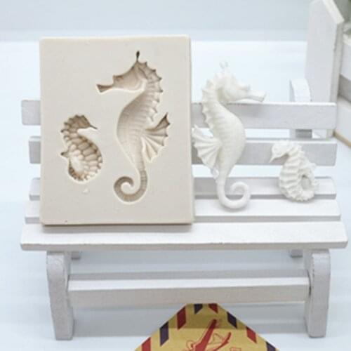 Luyou DIY Hippocampus Silicone Fondant Resin Molds For Wedding Cake Decorating Tools Pastry Kitchen Baking Accessories FM1321