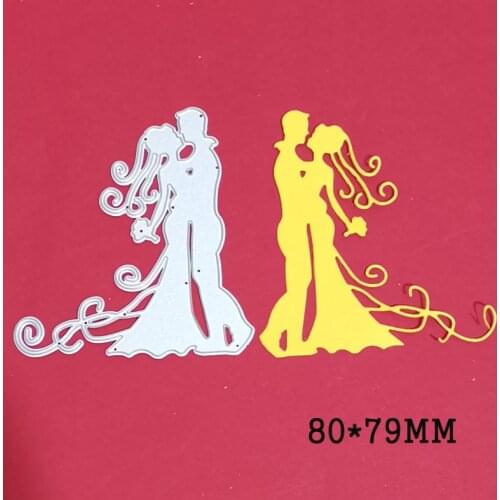 Metal Cutting Dies Men Women Wedding Kiss Craft Die Cuts Stencil For Diy Scrapbook Paper Cards Embossing Knife Blade Die