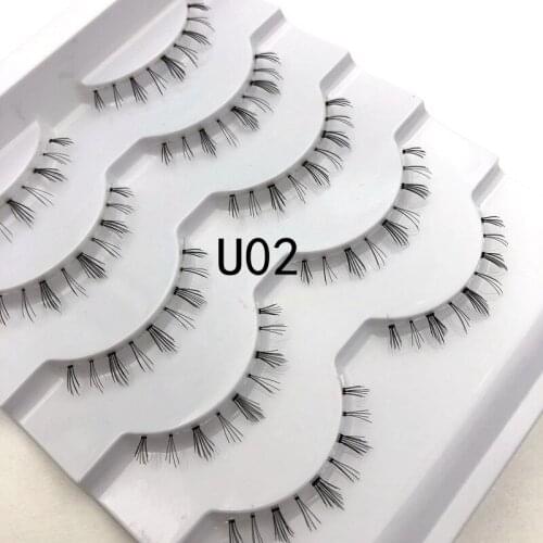 Mikiwi 5pairs U02 under lashes super soft clear band bottom false eyelash transparent stalk faux mink mellow lower lashes