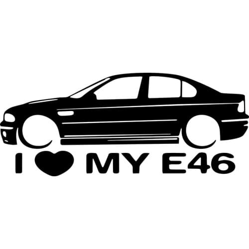 RuleMylife I LOVE MY BMW E46 BMW E36 Car Stickers Decal Funny Anime Cute Car Accessories Decoration Pegatinas Para Coche