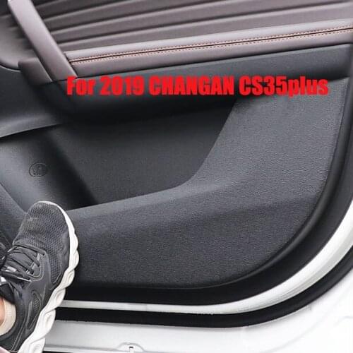 New Car Styling Accessories Door Interior Leather Anti-kick Pad Decorative Sticker For 2019 CHANGAN CS35plus