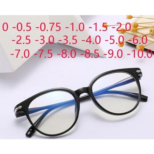 Women Glasses Men Myopia Eyeglasses Resin Round Clear Lens Optical Spectacle -0.5 -1.0 -1.5 -2.0 -2.5 -3.0 To -6.0 -7.0 -8.0