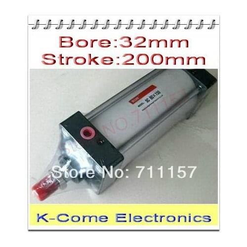 Airtac Type 32mm Bore 200mm Stroke G1/8" Standard SC Series Pneumatic Air Cylinders SC 32*200 32-200