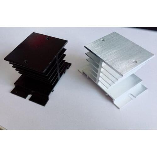 Aluminum Alloy Heat Sink 80mm x 50mm x 50mm for SSR Solid State Relay Guide rail radiator