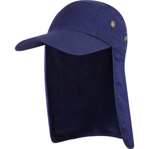 Fishing Cap Adjustable with Ear Neck Flap Cover Sunshade Folding Mesh Waterproof Sports Hat Outdoor Sportswear