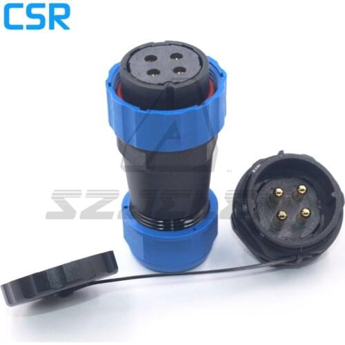 SD28TP-ZM, Assembled IP68 Waterproof Soldering Connector Plug Socket 4pin,45A industrial power wire and cable male and female