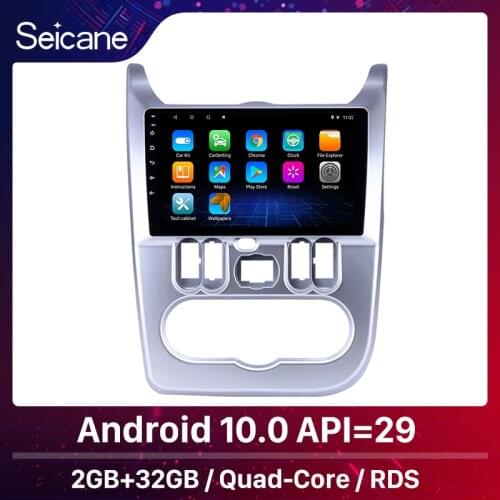 Seicane 9 inch Car GPS Radio Android 10 for Renault Duster/Logan 2009 2010 2011 2012 2013 Head Unit Player support Carplay WIFI