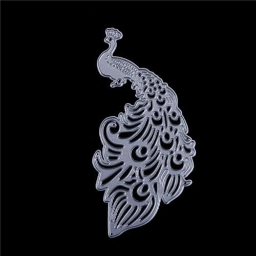 1PC 12cm*6cm Peacock Metal Die stenciles For DIY Scrapbooking Photo Album Embossing Folder Stencil Die Cut