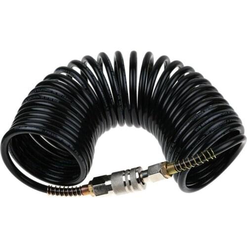 1/4 Coil Extension PE Flexible Practical Pneumatic Air Hose Adapter Inflating Quick Coupler Easy Apply Pipe Connect Compressor