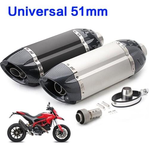 Universal 51mm Motorcycle muffler exhaust pipe modified escape moto devil mivv exhaust with db killer for cb1000r gsr650 rsv4