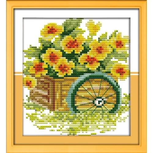 Everlasting Love Bonsai Flowers Chinese Cross Stitch Kits Ecological Cotton Fabric 11CT DIY Christmas Decorations For Home Gift