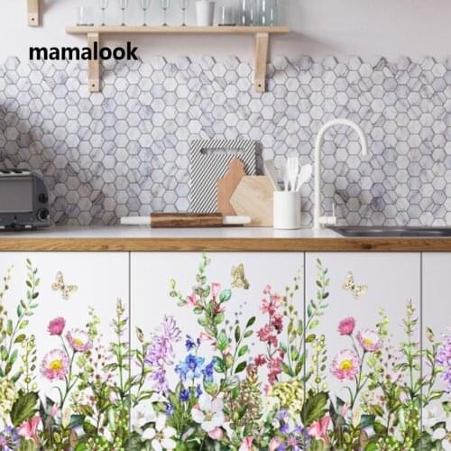 Plant Flower Creative Cycle Wall Stickers Living Room Bedroom Decoration Vinyl Wall Stickers Home Decoration Wallpaper Stickers