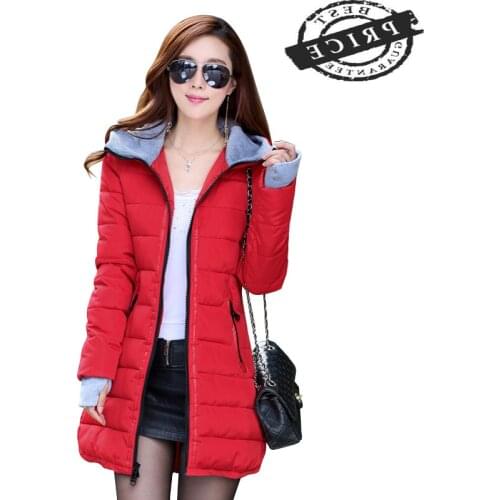 Womens cotton-padded jacket 2021 winter medium-long down cotton plus size jacket female ladies jackets and coats YGaaa