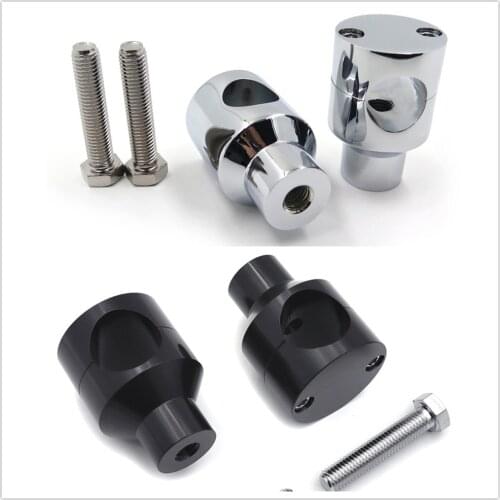 1.25" 31.25mm Motorcycle Round Handlebar Riser For Harley Davidson Cruisers Choppers Aftermarket Motor Parts Chrome