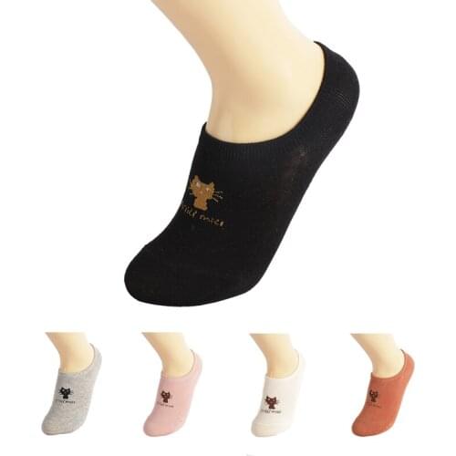 1 Pairs New Ms Cartoon Women Slipper Socks Women Cotton Spring Summer Female Socks Good Quality