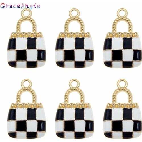 10pcs Jewelry Charms Bag DIY Earrings 21*13mm Handmade Jewelry Necklace Diy Charm Pendant Earrings Anklet Gift Box Crafts Party