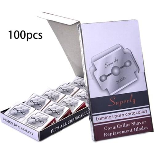 100 Pcs/box Replacement Blade Dead Skin Corn Remover Nail Art Pedicure Blades Foot Care Tool