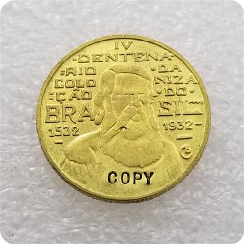 1932 Brazil 500 Reis Brass COPY COIN