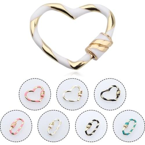 2020 Manual Diy Colour Ellipse Peach Chain Spiral Buckle Necklace Bracelet Jewelry Buckle Jewelry Parts