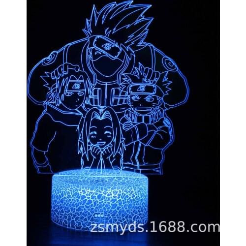 TAKARA TOMY Naruto Uzumaki Hyuga Hinata 3D Night Light Modeling Atmosphere Light USB Power Supply Childrens Toy Birthday Gift