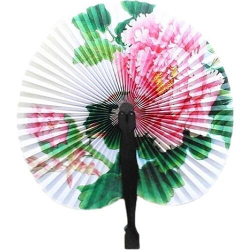 50% Hot Sale 3Pcs Foldable Chinese Oriental Floral Paper Hand Fans Wedding Table Favors