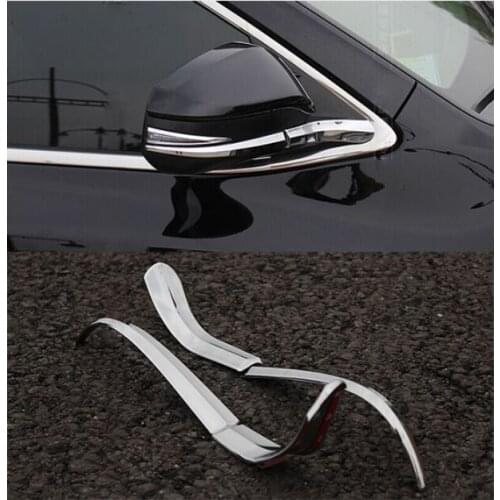 ACCESSORIES FIT FOR 2014 2015 Toyota HIGHLANDER KLUGER CHROME HEADLIGHT EYELID TRIM COVER MOLDING EYEBROW GARNISH