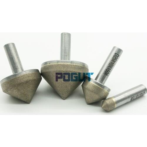 Free Shipping Glass Arrissing Drill Straight Shank Diamond Countersink Drill Bit D10/15/20/25/30/35/40/45/50/55/60mm