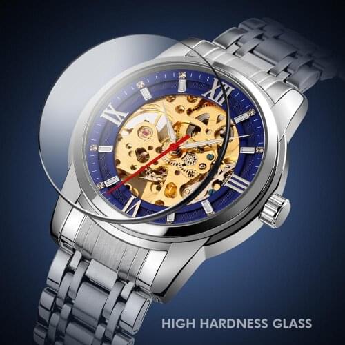 New Luxury Brand Watches Automatic Watch Men Mechanical WristWatches Mens Fashion Hollow Stainless Steel Band Clock Reloj Hombre