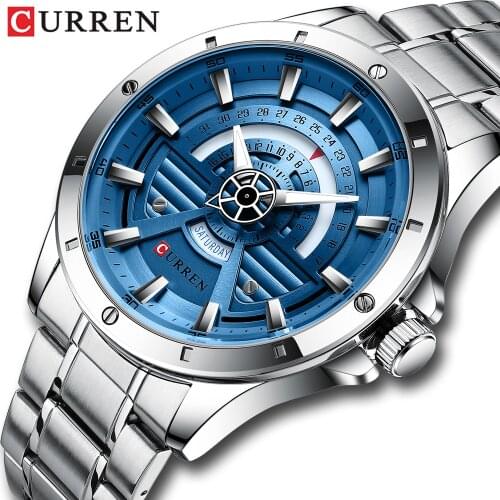 CURREN Sport Watches Men Quartz Stainless Steel Clock Watch For Men Top Quality Luxury Brand Male Watchs Bussiness Dial relogio