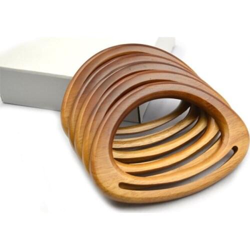 D-shaped Wooden Frame Mouth Gold High Quality Solid Wood Gradient Handmade Wooden Handle Wrapped Wood DIY Portable Accessories