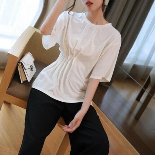 M-XXL Oversized T Shirt for Women Corset Korean Basic Tshirt Femme Ete Loose Cotton T-shirt Woman Black White Summer Shirt Women