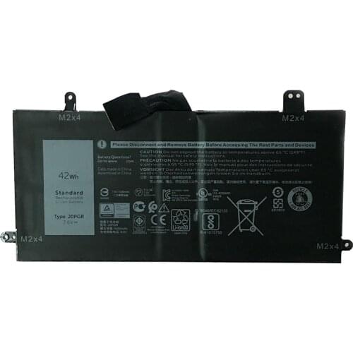 J0PGR 1WND8 5250mAh / 2622mAh New Laptop Battery For DELL LATITUDE 5285 J0PGR 1WND8 7.6V 42Wh 11.4V 31.5Wh
