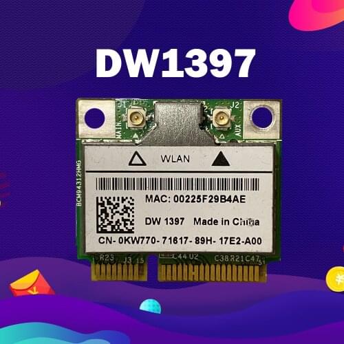 Wireless Adapter Card for Broadcom BCM94312HMG BCM4312 Wifi Half Mini pci-e card for DELL DW1397