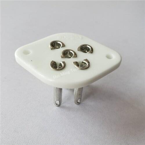 Ceramic Tube Socket 5 Pin Tube Socket TUS-B5 TUS-B5-G Silver Foot For PX4 PX5 1701 DIY