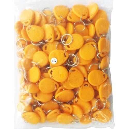 KinJoin Wholesale 100Pcs lot Contactless RFID 125KHz Tag 6 Color TK4100 EM4100 Proximity ID Card Token Keyfobs Key Tags