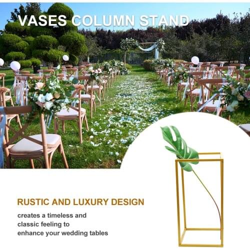 Event Wedding Party Holder Detachable Vases Column Stand Geometric Floor Decoration Iron Art Centerpiece Rustproof Flower Rack