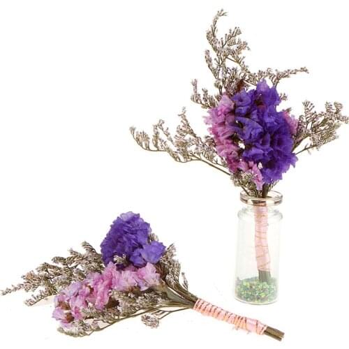 1:6 Dollhouse Miniature Glass Bottle Flower Arrangement Mini Potted Plant Decor