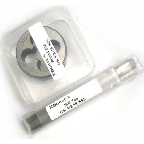 2pcs Round die and Hand tap set UNC 5/16 3/8 1/2 7/16 Unified Fine Thread dies taps UNS UNF UNEF 5/16-28 3/8-32 7/16-40 1/2-36
