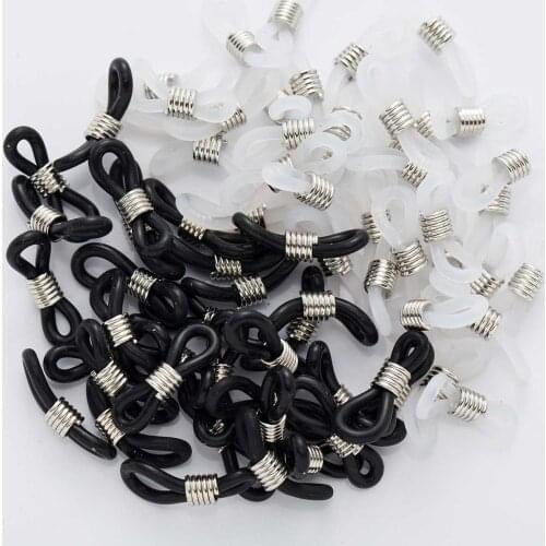 20 Piece Rubber Connectors for Glasses Holder Necklace Chain Jewelry Making DIY Accessories 20x6mm