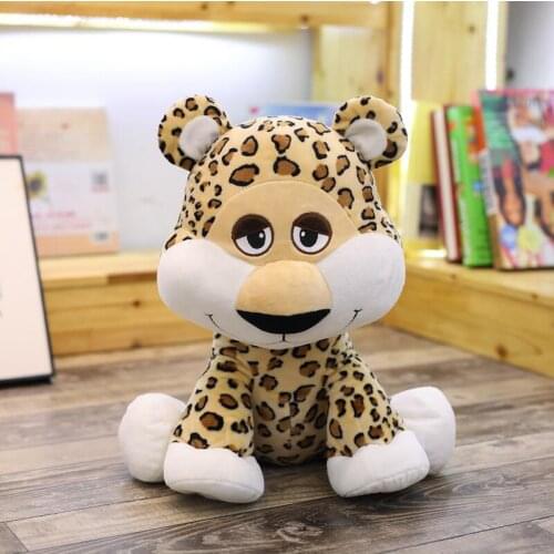 1pcs 35/50cm Cute Animal Soft Cartoon Sitting Panther Plush Toy Stuffed Doll Birthday Presents For Children Kids