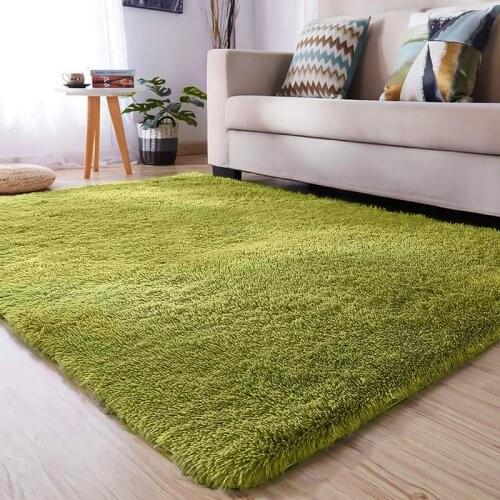 1Pcs Silky Fluffy Carpet Childrens Play Mats Sofa Living Bedroom Bedside Mat Balcony anti-slip soft Carpets Home Decoration