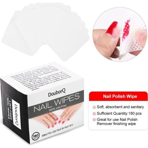 180pcs Lint Wipes Nail Polish Acrylic Gel Remover Towel Paper Cotton Pads Roll Salon Nail Art Cleaner Tools Remover Pads
