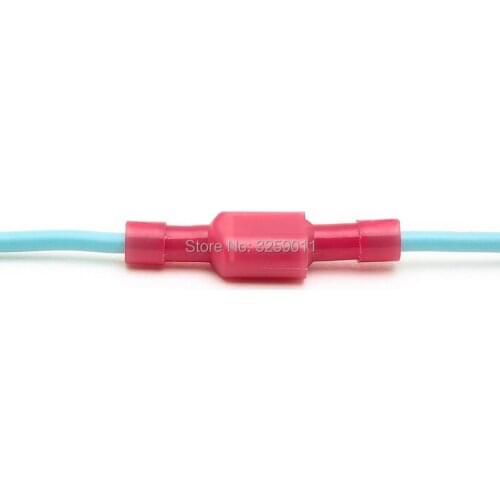 20PCS FDFN MDFN 1.25-250 Red 6.3MM Male Female Car Fully Insulated Spade Crimp connector Terminals Auto Wire Terminal Nylon