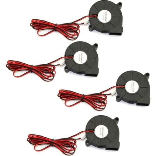 4Pack DC 24V 0.18A Cooling Blower Fan Industrial Cooling Turbo Fan for 3D Printer Accessories, Black