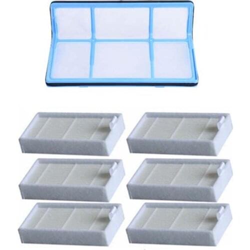 7Pcs/Set(1xPrimary Filter+6x Efficient Hepa Filter )For Chuwi Ilife V5 V5S V3 V3S V5 Pro V50 V55 X5 Robot Vacuum Cleaner Parts