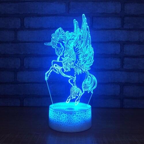Creative Acrylic Energy-saving 3D Lamp Bedside Decorative Table 3d Light Fixtures Lovely cartoon childrens toys Led Night Light